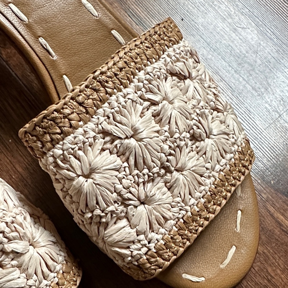 Chic Tan Woven Block Heel - Picture 4 of 5
